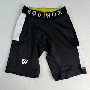 Wolaco Equinox Mens Black Compression Shorts Side Pockets Size Small Made in USA
